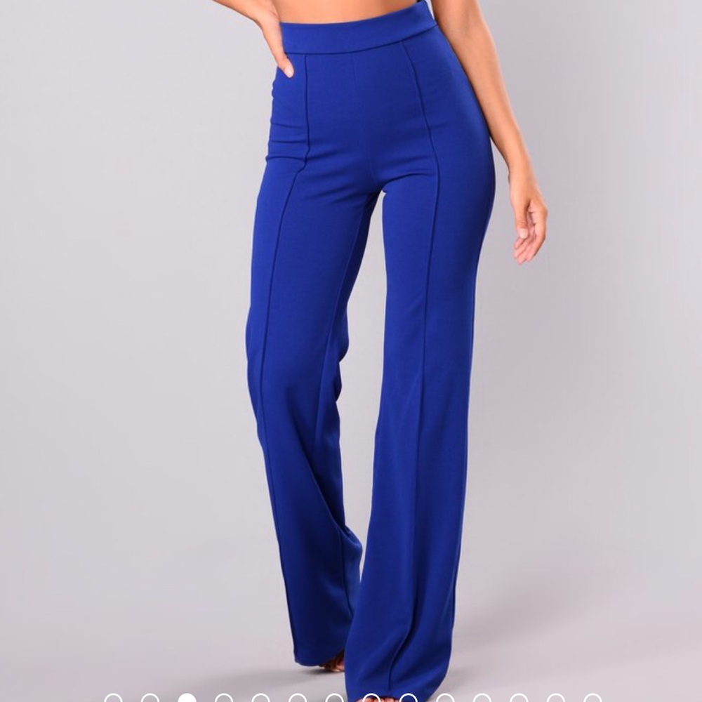 Victoria High Waisted Dress Pants - Royal